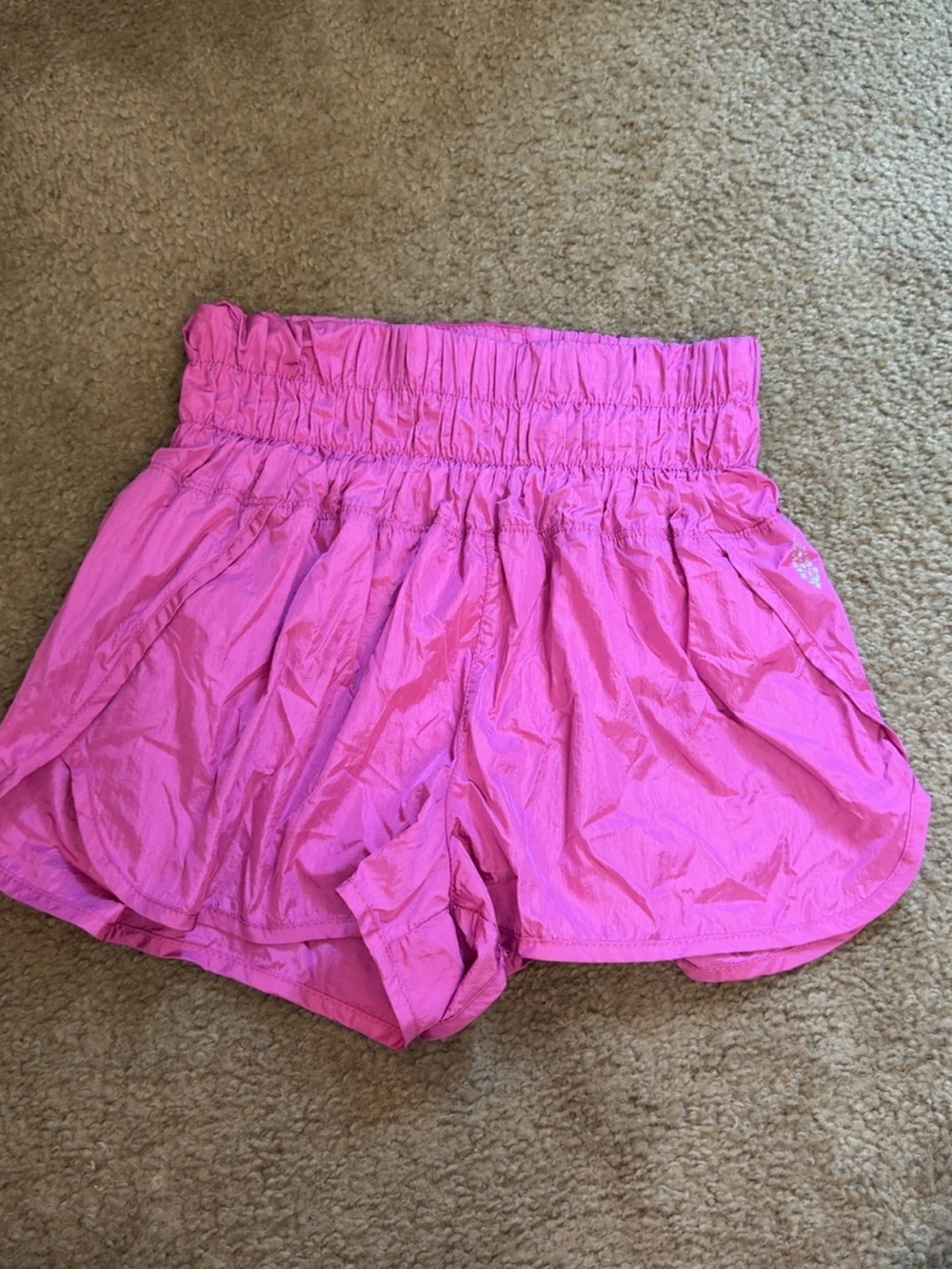 FP Movement by Free People Bright Pink Elastic-Waist Athletic Shorts